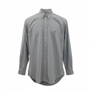 Polo Ralph Lauren Mens 16.5-33 L Gray Classic Fit 100% Cotton Button-Down‎ Shirt